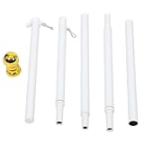 VALICLUD Teiliger Aluminiumlegierung Gartenflaggenmast Drehbar Stabil Vielseitig für Terrasse Wand...