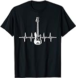 Cool Bass Guitar Heartbeat Design for Bass Player Men Women T-Shirt Black XXL