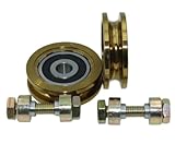 Packung mit 2 Rollen aus verzinktem Stahl – Rolle mit runden Rillen – 50 mm Durchmesser – 8 mm...