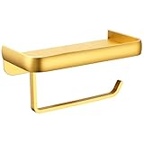 Katezon Toilettenpapierhalter mit Telefonablage, Kleber oder Schraube Wandhalterung...