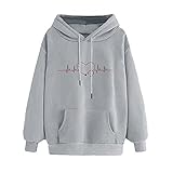 riou Hoodies Damen-Sportpullover, Herbst, Winter, langärmelig, mit Kapuze, lässig, modisch,...