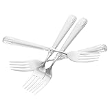 ARTIBETTER 4 Stück Edelstahl Bbq Gabel Mehrzweck Grillgabel mit Hammerschlag griff Robust für...