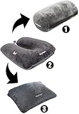 daydream 3 in 1 Nackenkissen mit Mikroperlen - Nackenhörnchen, Reisekissen und Nackenrolle in einem...