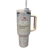 40oz/1.18L Thermobecher mit Strohhalm und Henkel Kaffeebecher To Go mit Deckel Doppelwandiger...