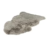 Naturally Sheepskins Schaffell Teppich, ca. 90cm x 55cm, grau, echte Schafwolle, ökologischer...