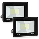 Fynokst 30W LED Strahler Außen Innen, 3240LM Superhell Außenbeleuchtung, 6000K Tageslichtweiß,...