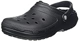 Crocs Unisex Classic Lined Clogs, Black/Black, 41/42 EU