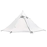 Dawafit Camping Zelt Ultraleichter GroßEr Sonnen Schutz Tipi mit Ofen Rohr Loch für Rucksack...