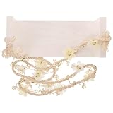 MERRYHAPY Holzschaukel Fotografie Requisit Neugeborenen Fotoshooting Deko mit Blumenakzenten...