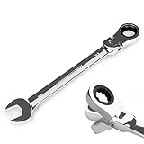 Egofine 22mm Ratchet Schlüssel Flex Kopf, Ratcheting Kombination Schlüssel Metrik, Industrie Grad...