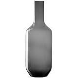 Leonardo Milano, Blumenvase aus grau gefärbtem Glas, handgefertigte Glasvase in modernem Design,...