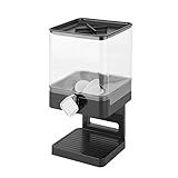 ZevrO 6 Single Kunststoff Compact Trockenfutter Spender, schwarz/transparent