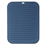 QUARKZMAN Silicone Geschirrtrocknungsmatte 9' x 12' Silikontopflappen für heiße Töpfe und Pfannen...