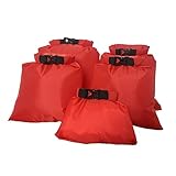 INOOMP 5 Stück Leichte Rucksäcke Leichter Trockensack Kajak-Trockentasche Outdoor-Rucksack Rote...