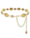 JUKOTA Goldener Gürtel,bauchkette gold,Damen Metall Hüftgürtel,Kettengürtel Gold Damen, mit...