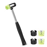 Gummihammer,25 mm Doppelkopfhammer mit 4 Ersatz-hammerköpfen Mit Rutschfestem Gummigriff...