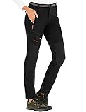 DAFENP Damen Wanderhose Outdoorhose Wasserdicht Softshellhose Winddicht Winter Warm Gefüttert...