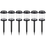 Dottduya Solarleuchten Outdoor Wasserdicht | Solar Wegbeleuchtung | 6 Stück Wasserdichte LED...