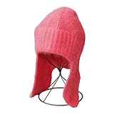 Zktfyshk Warme Wintermütze mit Kunstfell-Ohrenklappe, bequeme weiche Kappen, Ohrenschutz für...