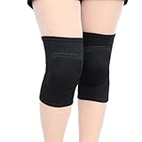 Knieschoner,1 Paar Schwarz Knieschoner mit dickem, Atmungsaktiv Schwamm Rutschfest Knieschützer,...