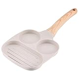 Antihaftbeschichtete Eier- und Burgerpfanne, 3-in-1-Bratpfanne, Induktions- und Gas-kompatibel,...