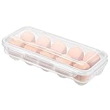 Szaboviktoria Transparent Eierbox 10 Eier, Eierbehälter, Eierhalter Kühlschrank, Eier Kühlschrank...
