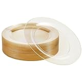 MATANA 25 Premium Plastikteller mit Goldglitter, 26cm - Mehrweg Kunststoffteller - Hartplastik...