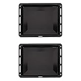 ICQN 460 x 370 x 30 mm Backblech Set, Passend für Bosch Neff Constructa, 2er Emaillierte Fettpfanne...