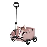 Hundebuggy Hundewagen Transportwagen mit Rollen für Haustiere Leichter Kinderwagen mit 4 Rädern...