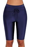 Urchics Damen Übergröße Rash Guard Capris Lange Badeshorts Tankinihose - - Medium