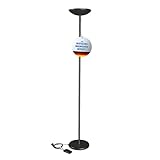 MAUL Halogen-Deckenfluter MAULsky | stufenlos dimmbar | Leselampe mit Fußschalter | Stehlampe für...