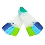 Ksikdeg Schwimm-Trainingsflosse in Reisegröße, bequeme Silikon-Schwimmflosse, Training, kurze...