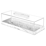 Elegante rechteckige Kuchen-Vitrine, rechteckige Kuchenplatte, Acryl-Kuchen-Präsentationsbox,...