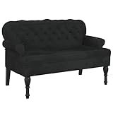 vidaXL Sitzbank, Bank Polsterbank mit Rückenlehne, Bettbank mit Holzbeinen, Flurbank Ottomane für...