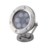 ORFOFE Unterwasser LED Lampe Edelstahl Submersible Poolbeleuchtung Teich Aquarium Party Garten Dekor...