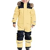 Generisch Schneehose Kinder, Schneeanzug Kinder Skianzüge Klassisch Einteilige Unisex Schneeoverall...