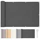 HENG FENG Balkon Sichtschutz 90x300cm PES, Wetterfeste Balkonverkleidung mit Windschutz und...