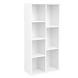 VASAGLE Bücherregal, Regal mit 7 Fächern, Bücherregal, Trennwand, Präsentation, für Wohnzimmer,...