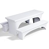 Pacok Biertischhussen Elastisch Set 3tlg,Tischhussen für Bierzeltgarnitur Bierbank Hussen Stretch...