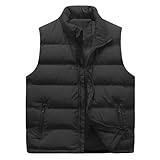 Allthemen Herren Steppweste mit Stehkragen Sportweste Leicht Winter Männer Vest Outdoor...