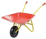 Idena - Metallschubkarre für Kinder ab 6 Jahren in rot gelb, ca. 78 x 40 x 38 cm groß, ideal für...