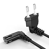 Ancable 3M Netzkabel Stromkabel 2 polig, C7 Kabel Eurostecker Stromkabel 90° Euro Netzkabel für...