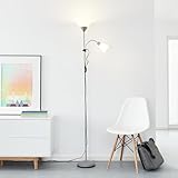 Lightbox LED Deckenfluter mit warmweißem Licht & Kipp-Schalter | Höhe 1,8m | schlichte Stehleuchte...