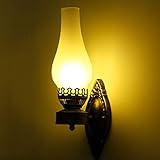 Einfach Kreativ Wandleuchte Vintage Antik Nostalgie Innen Design Wandlampe Rund Weiß Glas...