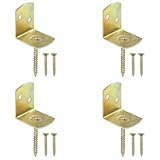 Homgoday L-förmiger Zaunhalter Set - Gelb feuerverzinkt - 30 x 35 mm - Für Gartenzaun &...