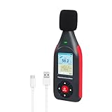 Schallpegelmessgerät Dezibel-Messgerät Datenlogger mit A/C-Frequenzbewertung, schneller/langsamer...