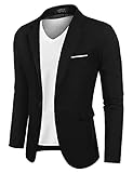 COOFANDY Herren Anzugjacke Regular Fit Sakko Blazer Sportlich Jacke Business Anzug Leicht Jackett...