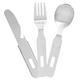 ifundom Edelstahl Besteck Set Teilig mit Gabel Löffel und Cutter Ergonomisch und Praktisch für...