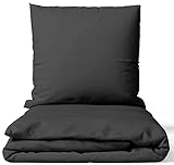 Leonado Vicenti Uni Bettwäsche-Set 135x200 Microfaser mit Reißverschluss Allen Farben wählbar,...