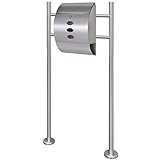 Briefkasten mit Ständer & Drehdeckel, Vorschlagsbox mit Sichtfenster & Zeitungsfach für...